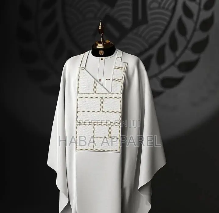 Agbada Design With Monogram Embroidery