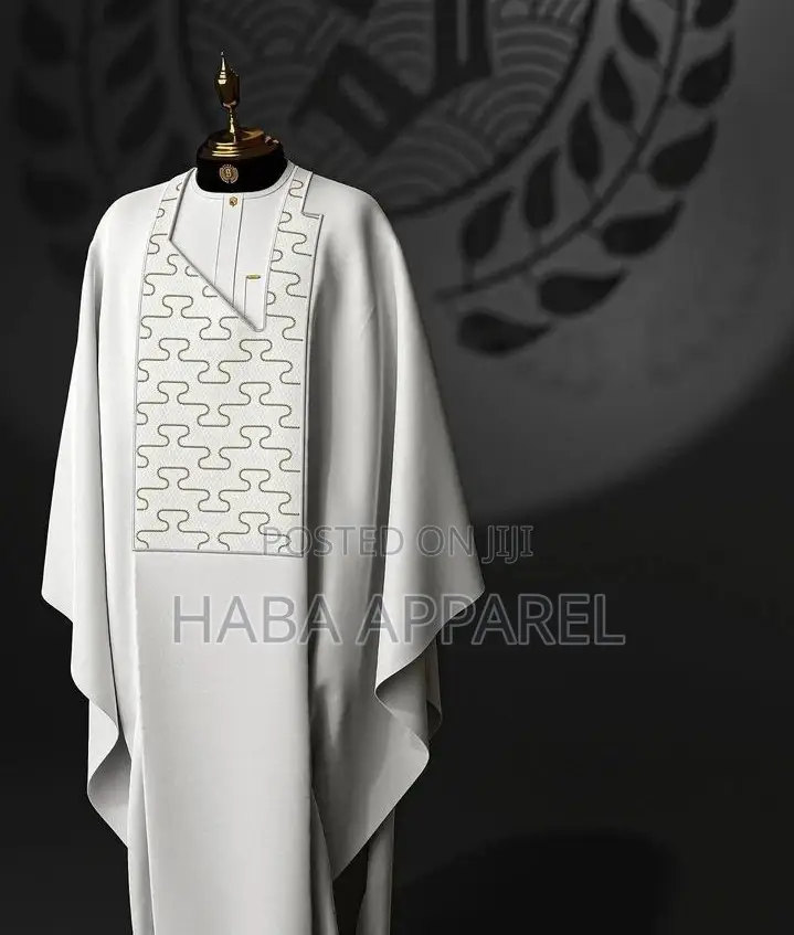 Agbada Design With Monogram Embroidery
