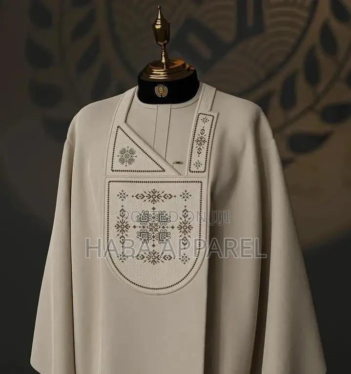 Agbada Design With Monogram Embroidery