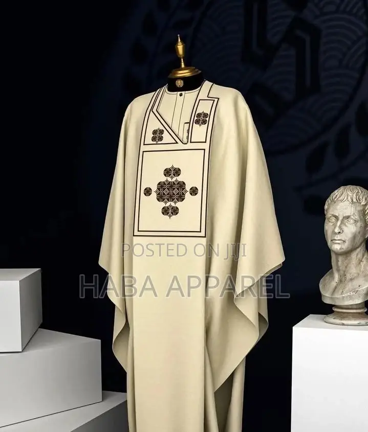 Agbada Design With Monogram Embroidery