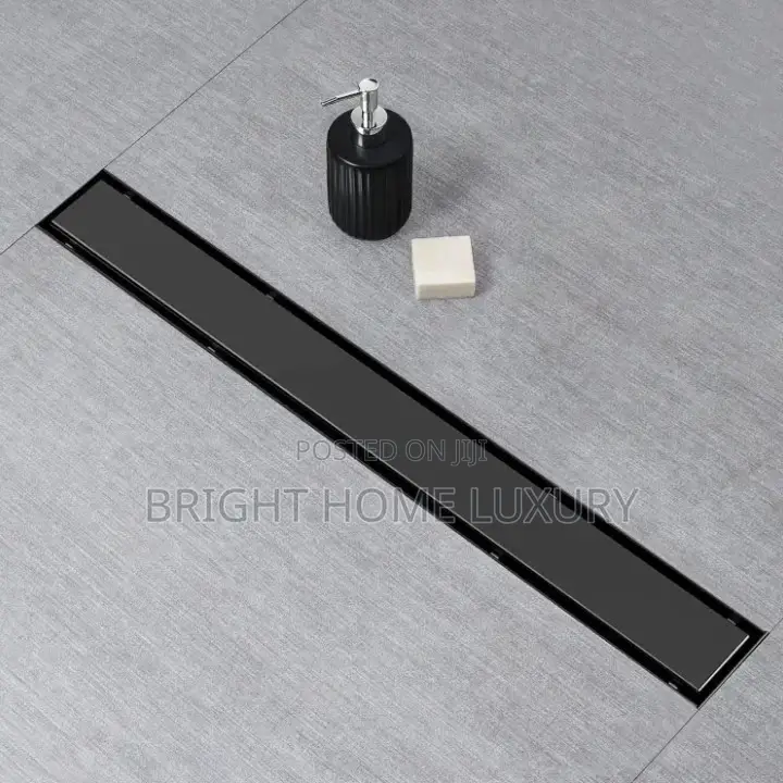 60cm Rectangle Black Tile Insert Floor Drain