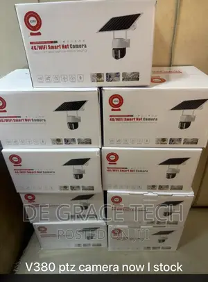 V380 Solar Power Cctv. PTZ 4g Solar Camera