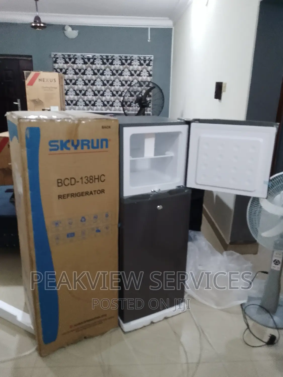 Fast Cooling 138L Skyrun Double Door Refrigerator