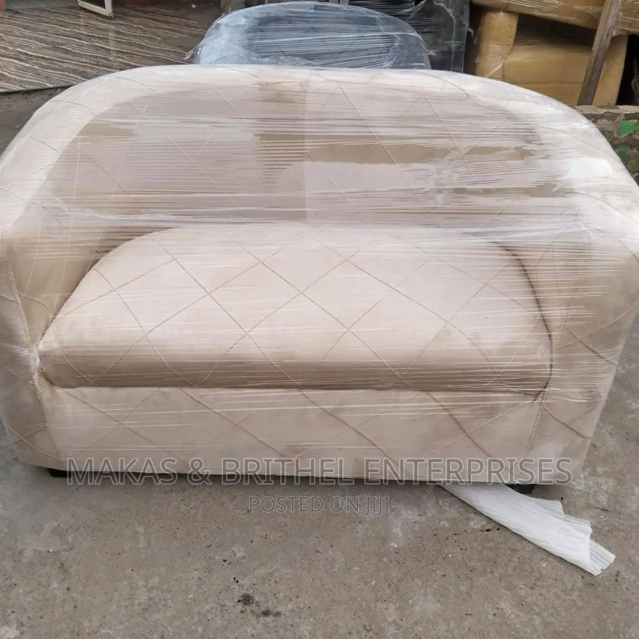 Double Seater Fabric Bucket Chair