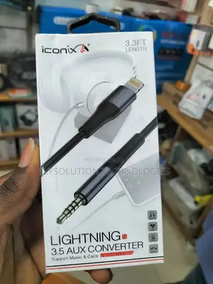 Iconix Lightning to 3.5 Aux Converter | Supports Music/Calls
