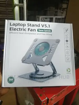 Laptop Stand v 5.1 360 Rotation With Electric Fan