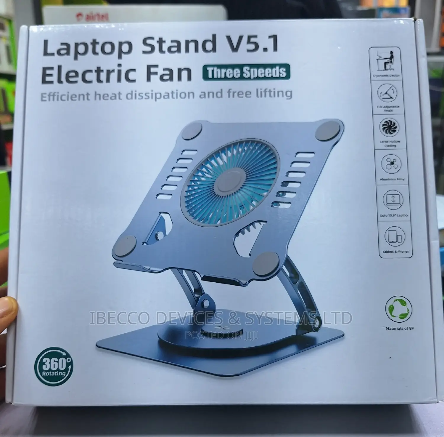 Laptop Stand V5.1 Electric Fan.