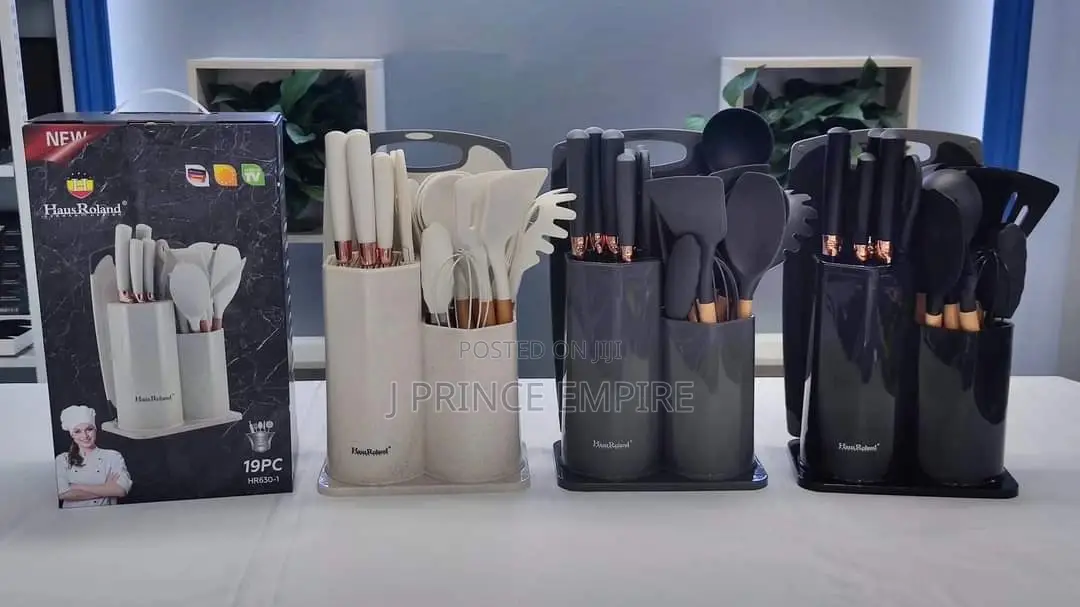 Silicone Kitchenware Cooking Spoon Set - 19 Pieces