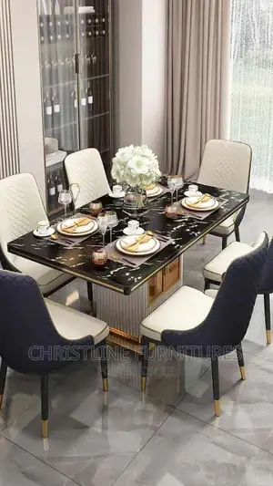 Quality Marble Top Dining Table Set
