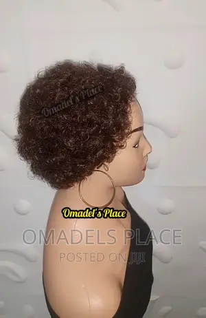 Low Cut Jerry Curl 100% Human Hair Wig.