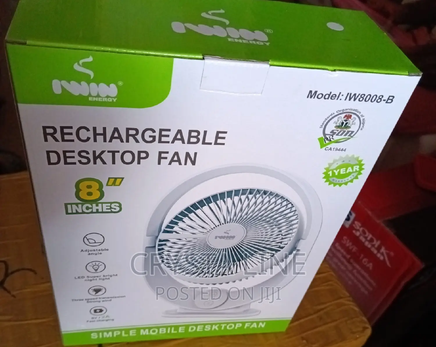 Iwin Rechargeable Destop Fan