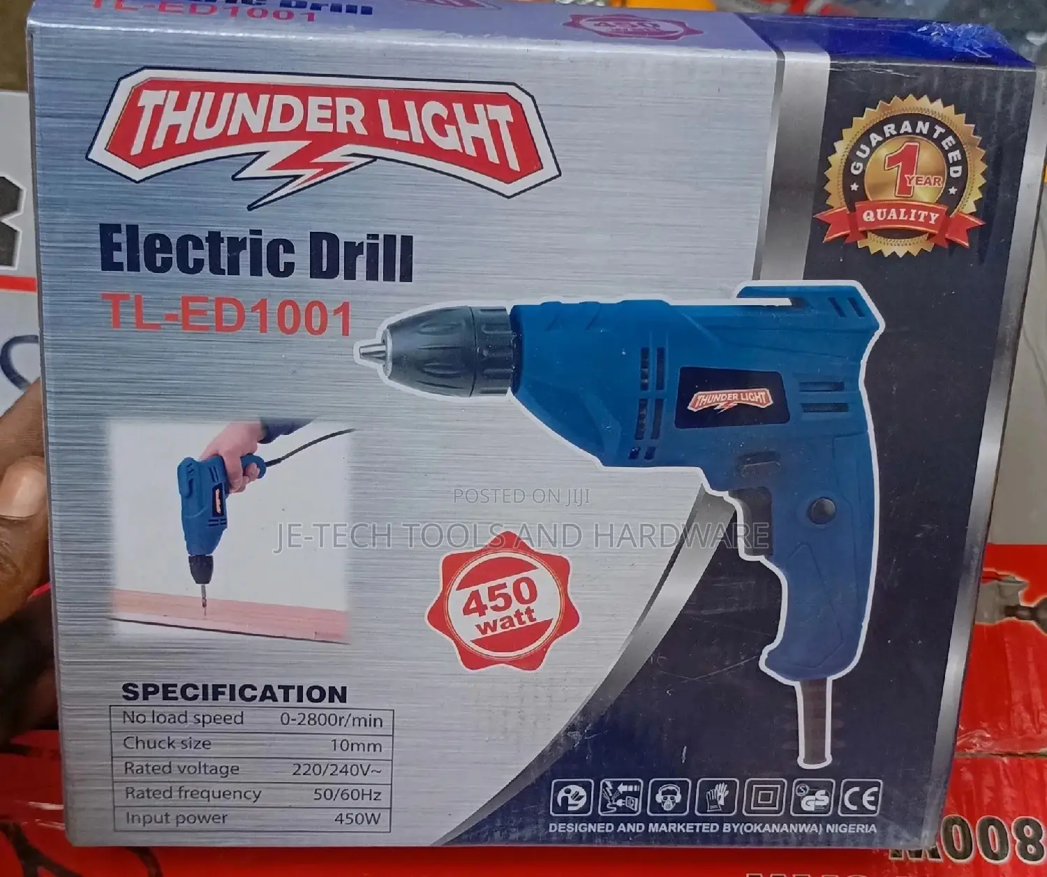 Thunder Light Electric Drill - 450w
