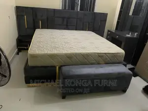 Adorable Set of 6b6 Padded Bed With Ottoman