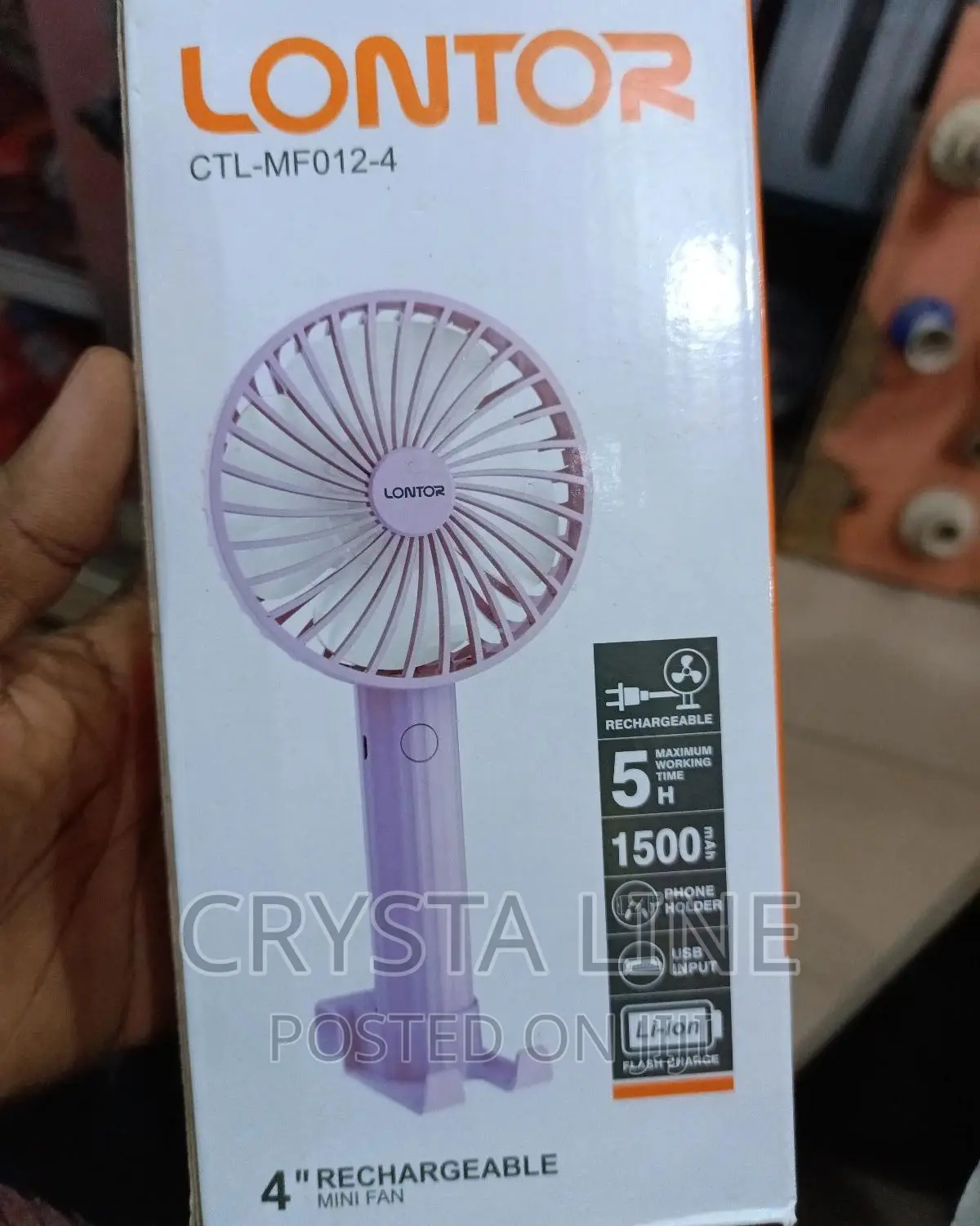 Lontor Rechargeable Hand Fan
