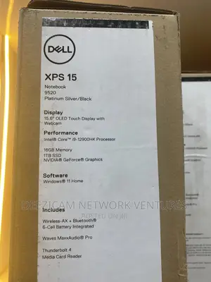 New Laptop Dell XPS 15 16GB Intel Core I9 SSD 1T