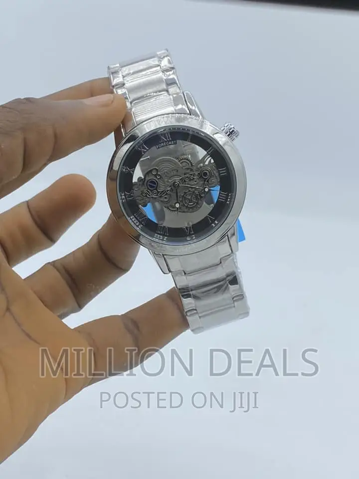 Silver See Through Men's Wrist Watch