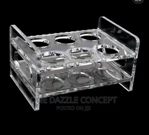6 Holes Clear Acrylic Shot Glass Holder