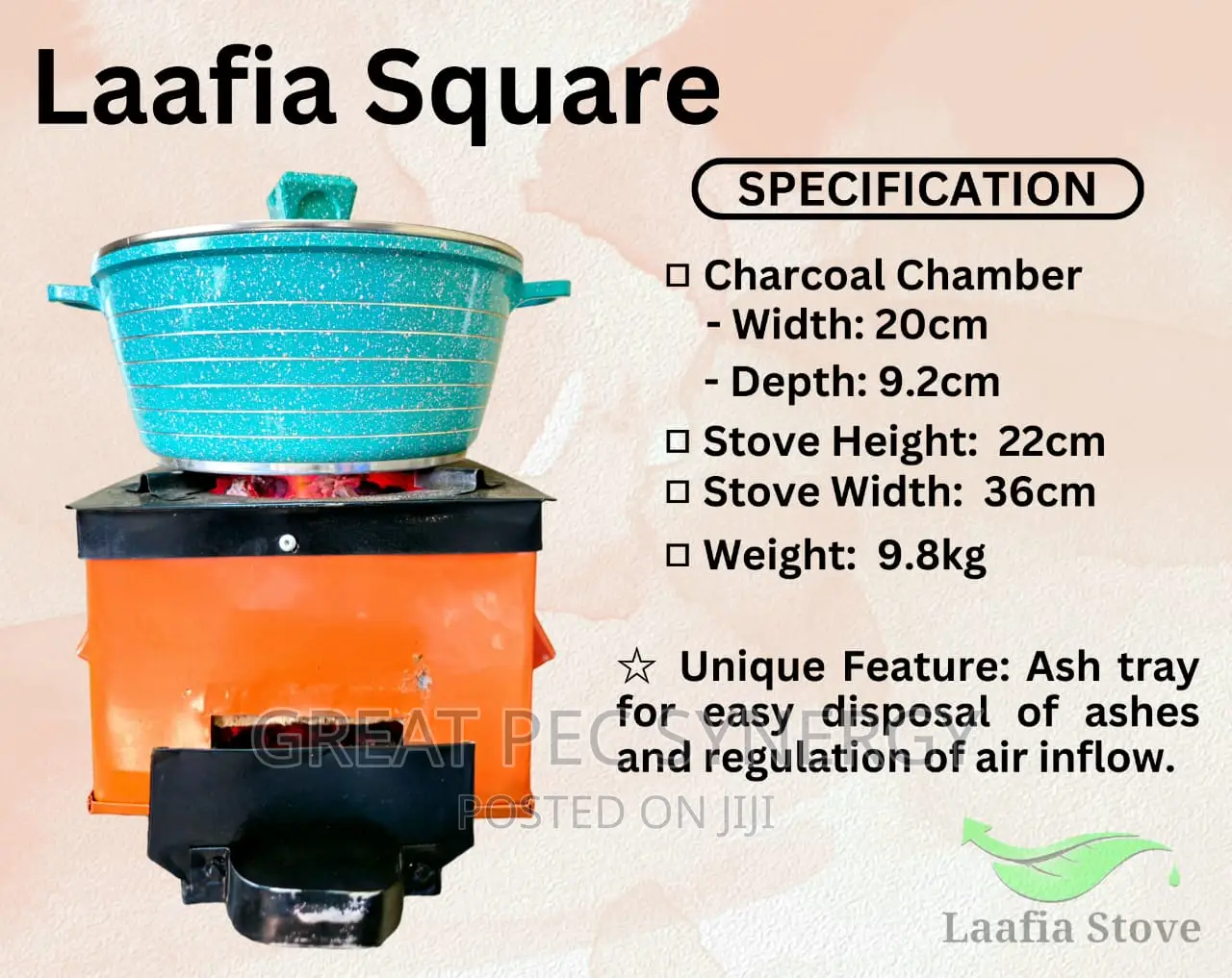 Square Charcoal Stove - Big Size
