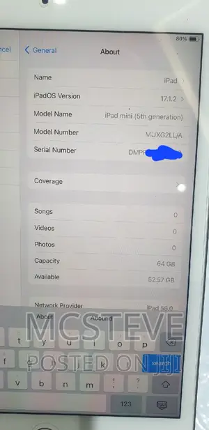 Apple iPad mini 5 64 GB Silver