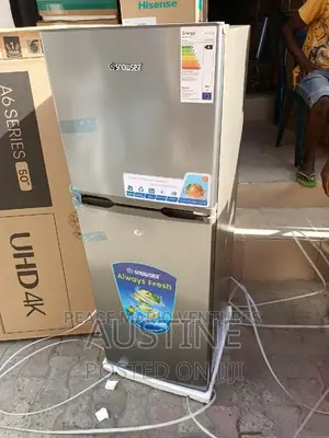 Brand New Snowsea 198L Double Door Refrigerator>Silver Color