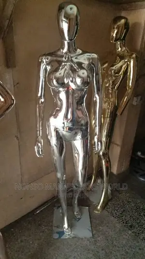 Size 8 Silver Chrome Female Mannequin