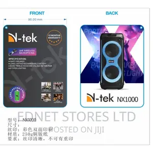 N-tek Nboom 10inches High Powered Party Speaker Exciting Lig