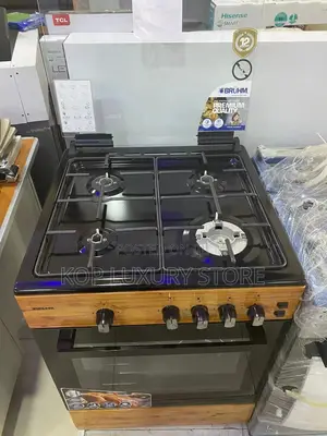 Bruhm Oven 4 Burner Gas Cooker With Oven Grill