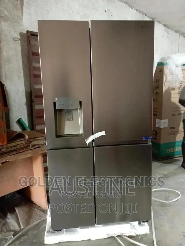 Brand New Hisense Side-Side 514L Refrigerator>Extenal>Silver