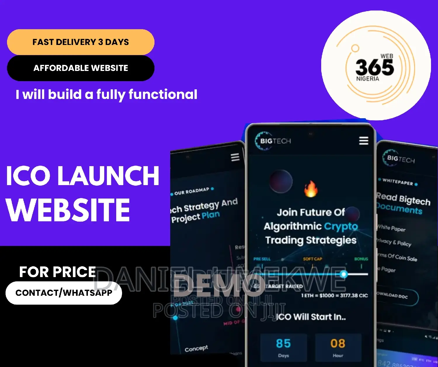 We Will Build an ICO LAUNCH WEBSITE IN 3 DAYS