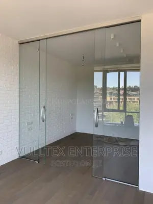 Glass Sliding Double Entrance Door