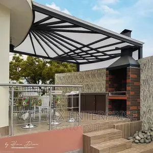 Outdoor Bar Area Pergola Covering