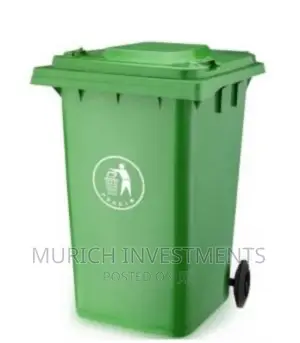 Super Quality 2 Wheel Plastic Green Garbage Dustbin, 240L