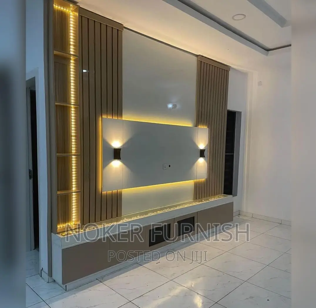Contemporary Tv Console With Led Lights