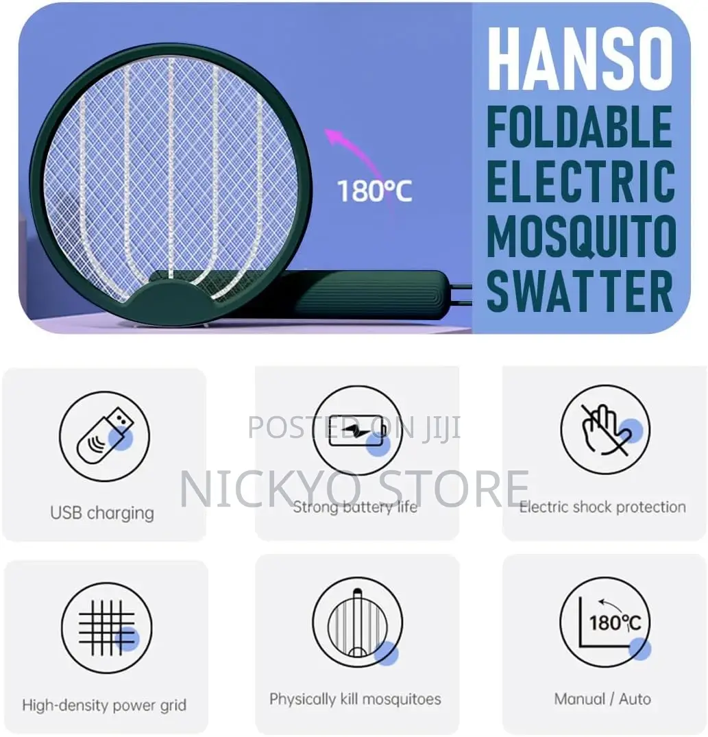 Rechargeable Foldable Mosquitoes and Flies Killer Bat