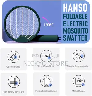 Rechargeable Foldable Mosquitoes and Flies Killer Bat