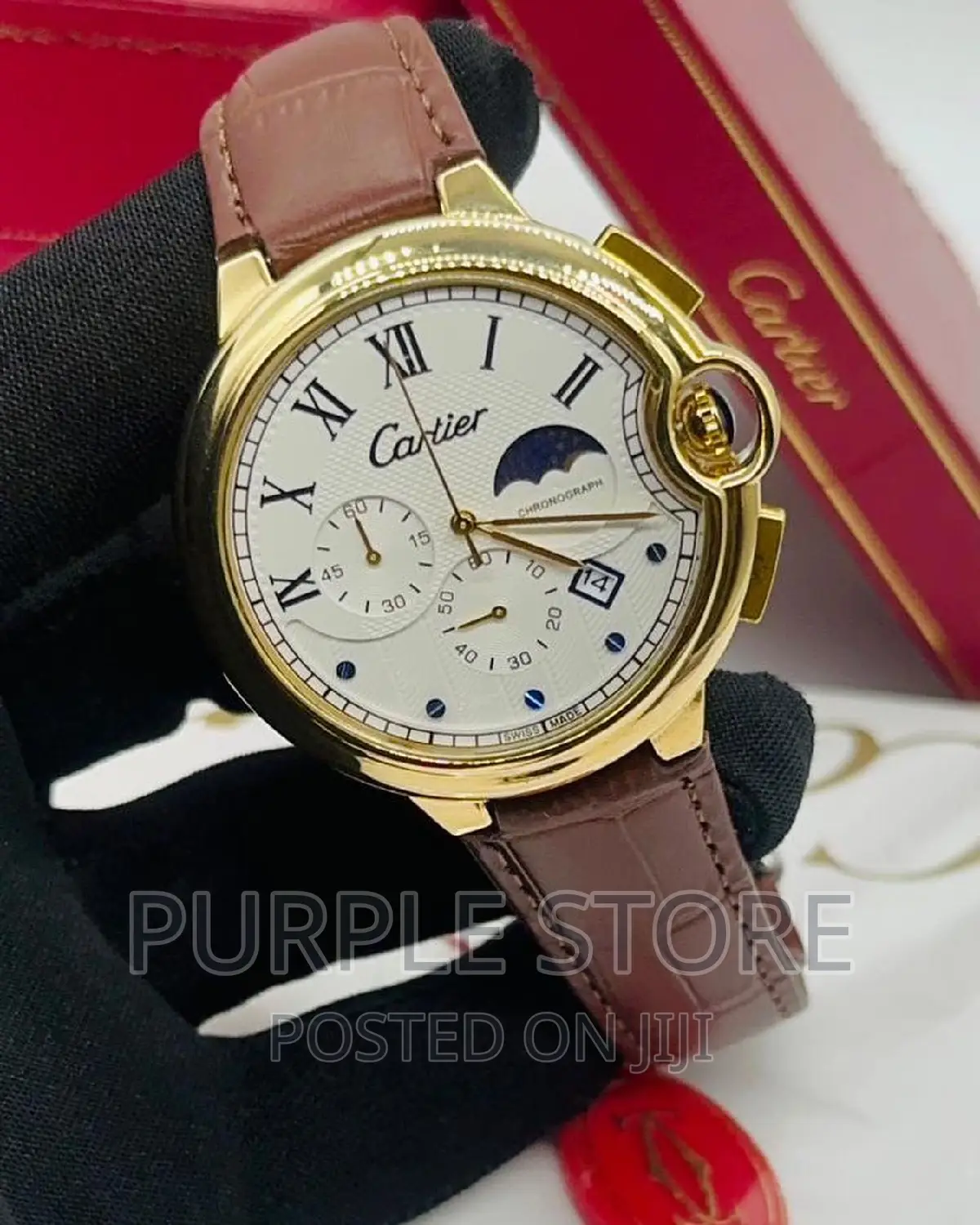 Cartier Leather Chronograph Watch