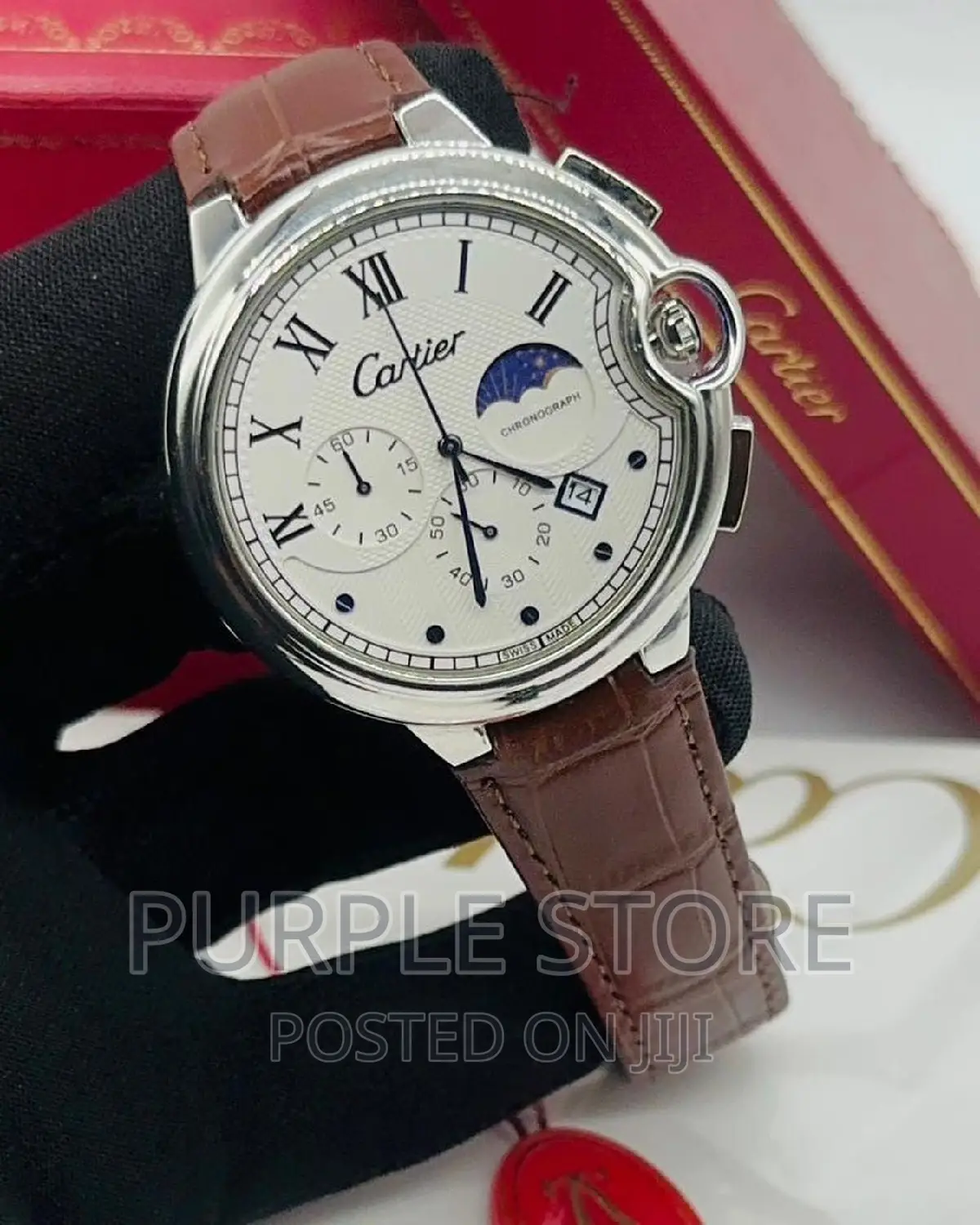 Cartier Leather Chronograph Watch