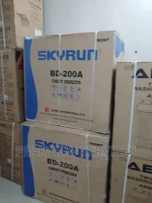 Fast Cooling Grey Skyrun Chest Freezer+Key Lock (BD-200A)