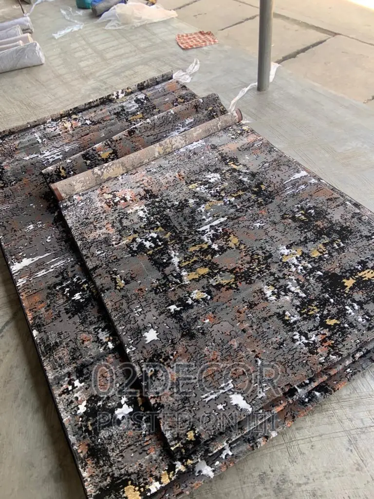 Dark Grey Design Center Rug(All Sizes Available)