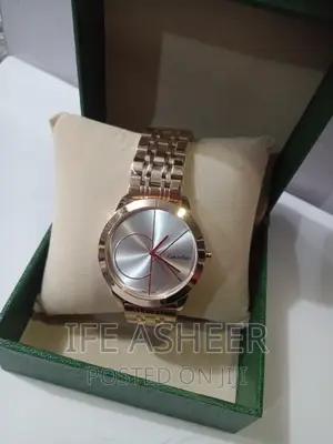 Ck Men's Rose Gold Chain Wristwatch - Rose Gold