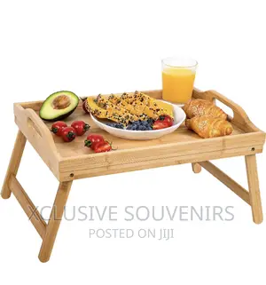 Foldable Bamboo Tray for Breakfast in Bed,Reading Working