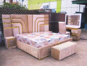 Set of Upholstery Padded HDF 6 by 6 Bedframe of Unmatched Quality