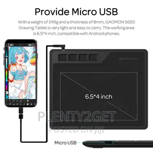 Gaomon S620 6.5 X 4 Graphics Drawing Tablets With 4 Keys