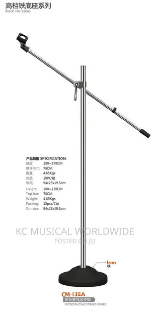 Original Round Based Microphones Stand