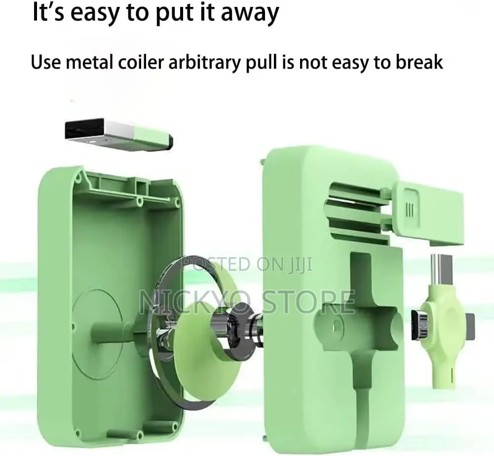 3-in-1 Retractable Charging Cable Box (Multi-Function Charger)