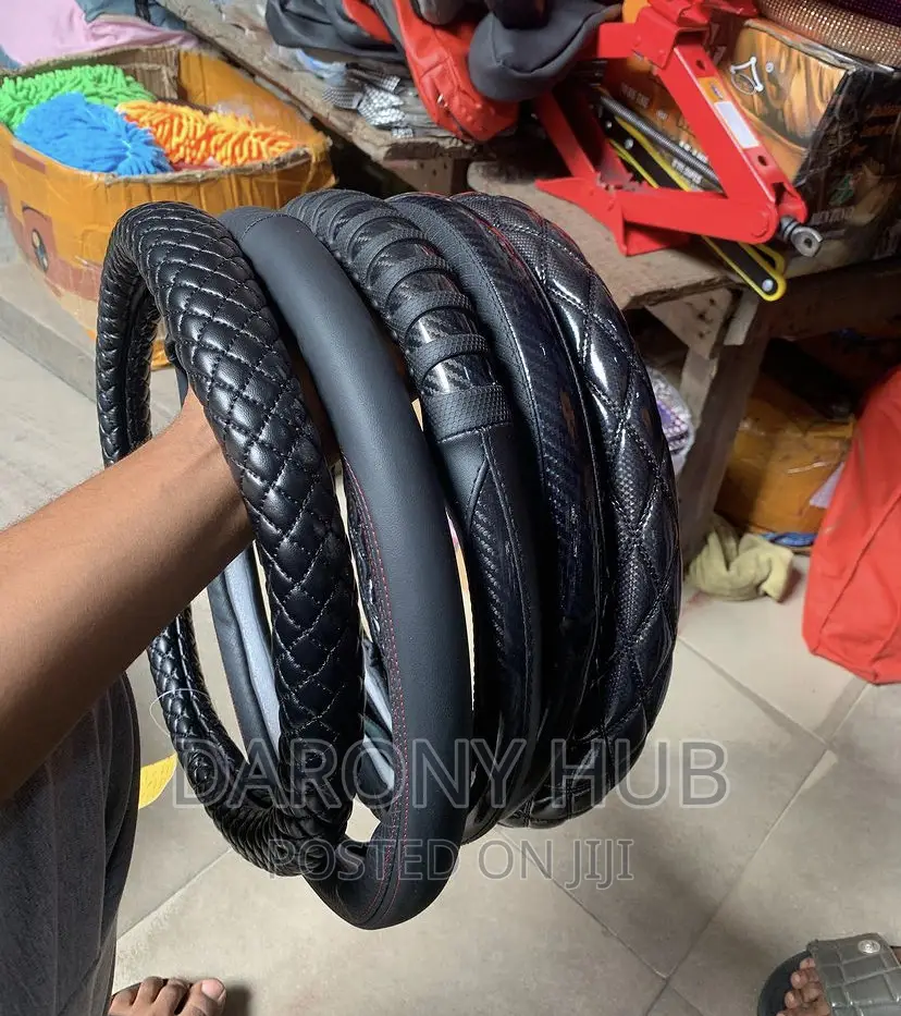 Universal Plain BLACK LUXURY Steering Wheels