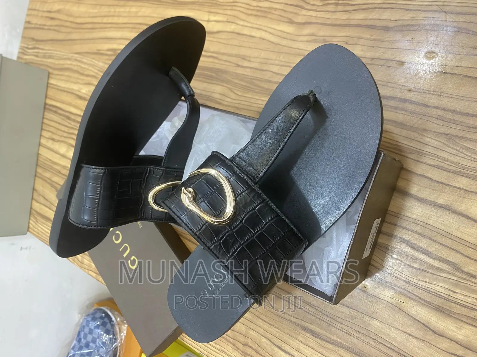 Original Gucci Leather Slipers