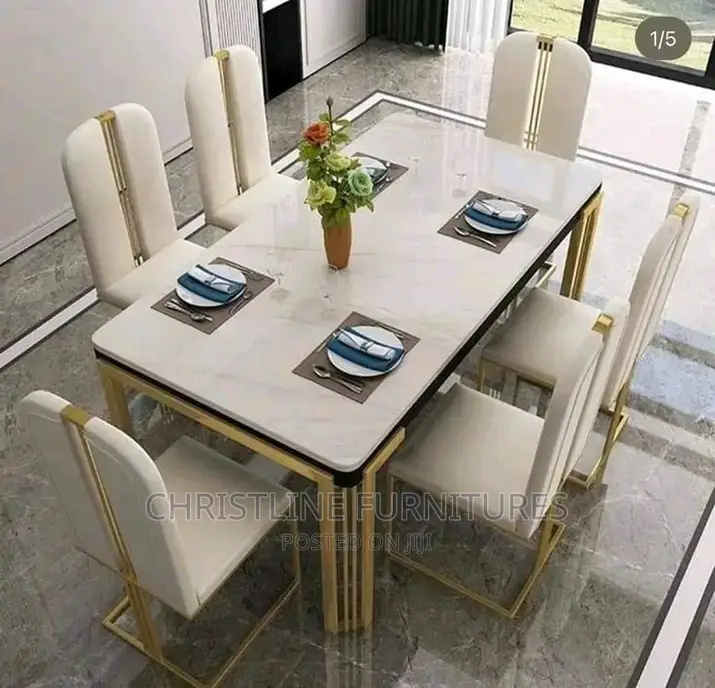 Marble Top Dining Table Set