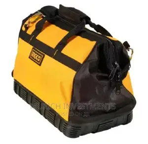 INGCO 16 Inch Tool Bag With 16 Pockets Wide Mouth Storage
