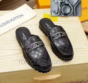 Louis Vuitton Men Lúxury Designer Half Shoe